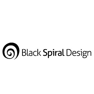 Black spiral design logo