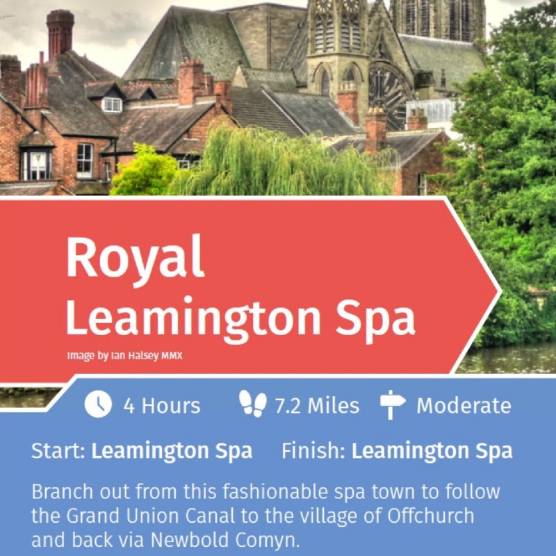 Image taken from PDF linked for the rail trails for Leamington Spa