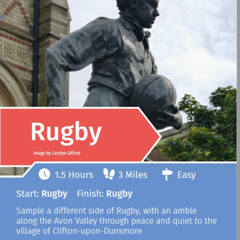 Image taken from PDF linked for the rail trails for Rugby