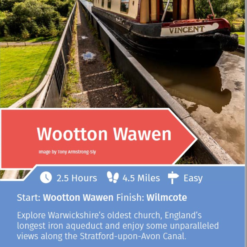 Image taken from PDF linked for the rail trails for Wootton wawen