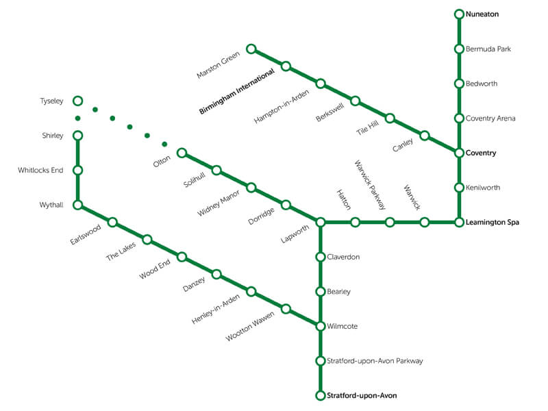 Stations rail map